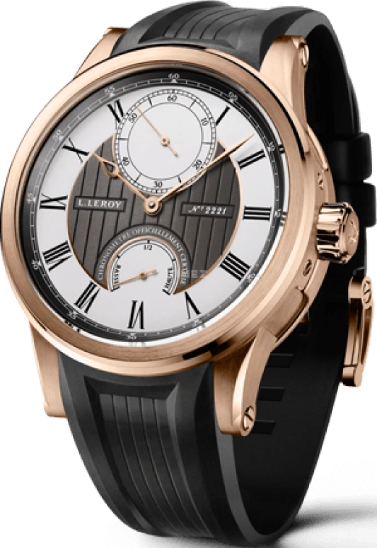 Leroy,Marine Range 43mm,43mm,Pink Gold,Grey,Automatic,Power Reserve Indicator,42hours,LL201,LL201/6
