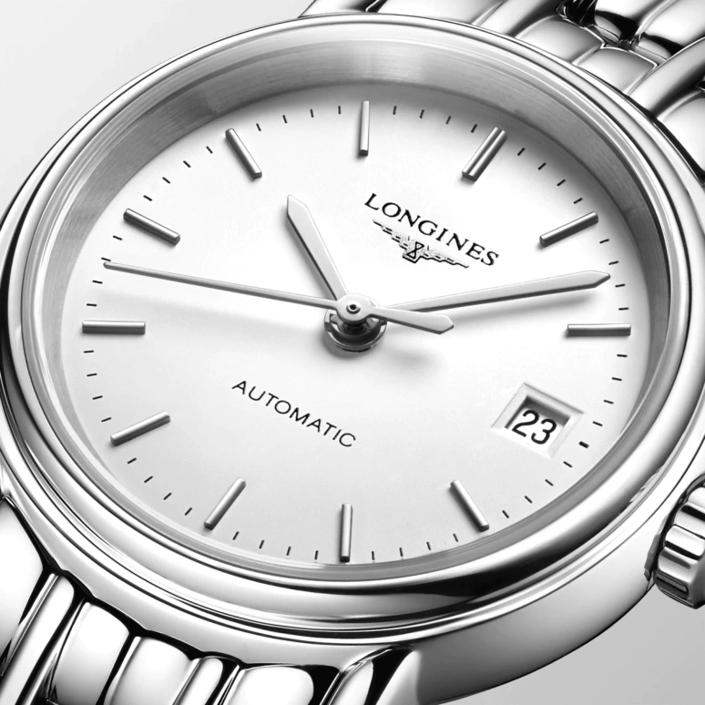 Longines,Presence 25.50mm,25.50mm,Stainless Steel,White,Automatic,Date,38hours,L4,L4.321.4.12.6