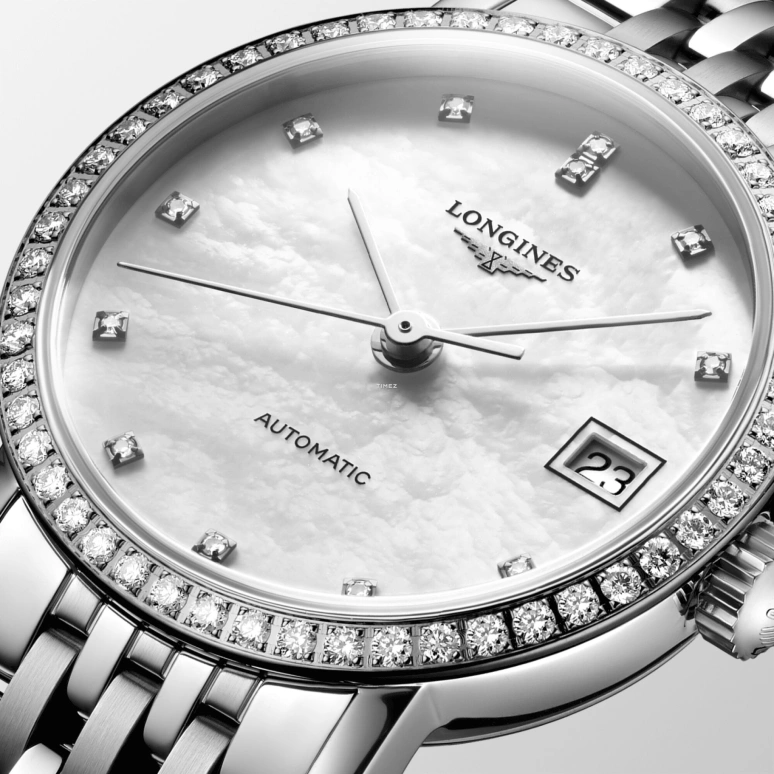Longines,Elegant 25.50mm,25.50mm,Stainless Steel,White,Automatic,Day,40hours,L4,L4.309.0.80.6