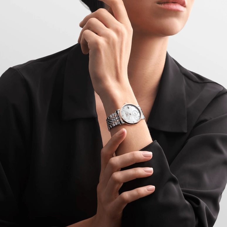 Longines,Elegant 34.50mm,34.50mm,Stainless Steel,White,Automatic,Day,72hours,L4,L4.312.5.87.7