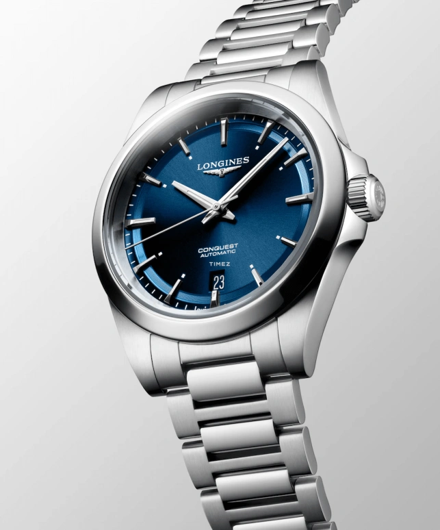 Longines,Conquest 38mm,38mm,Stainless Steel,Blue,Automatic,Day,72hours,L3,L3.720.4.92.6