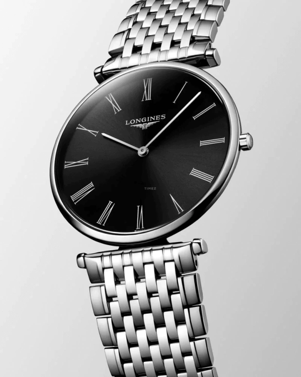 Longines,La Grande Classique 36mm,36mm,Stainless Steel,Black,Quartz,Perpetual Calendar,In-house Caliber,L4,L4.755.4.51.6