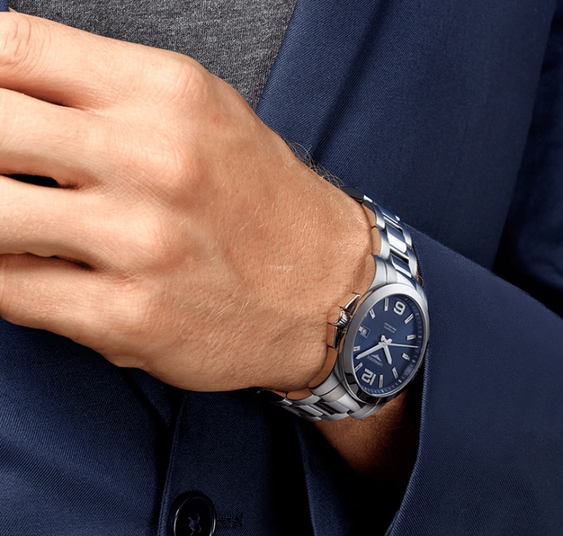 Longines,Conquest 41mm,41mm,Stainless Steel,Blue,Automatic,Day,72hours,L3,L3.777.4.99.6