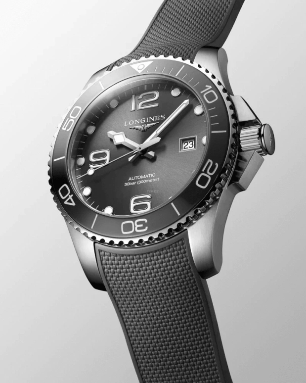 Longines,HydroConquest 43mm,43mm,Stainless Steel,Grey,Automatic,Date,65hours,L3,L3.782.4.76.9