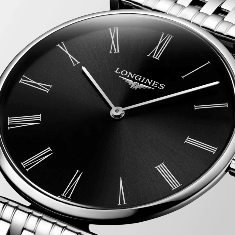 Longines,La Grande Classique 36mm,36mm,Stainless Steel,Black,Quartz,Perpetual Calendar,In-house Caliber,L4,L4.755.4.51.6