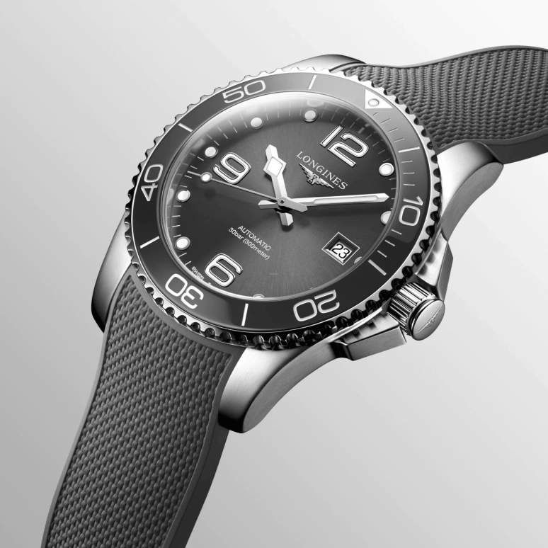 Longines,HydroConquest 41mm,41mm,Stainless Steel,Grey,Automatic,Date,65hours,L3,L3.781.4.76.9