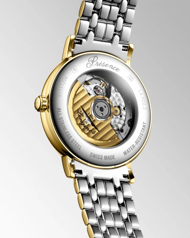 Longines,Presence 40mm,40mm,Stainless Steel,White,Automatic,Date,65hours,L4,L4.922.2.11.7