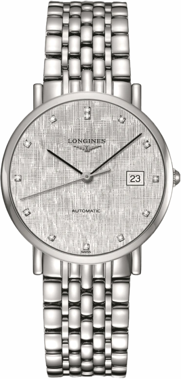 Longines,Elegant 37mm,37mm,Stainless Steel,Silver,Automatic,Date,65hours,L4,L4.810.4.77.6