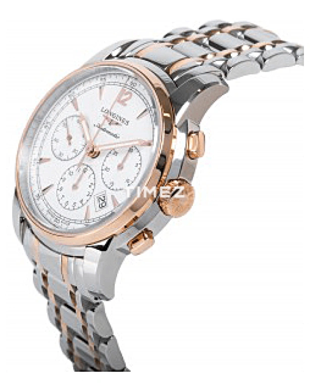 Longines,Saint Imier 43mm,43mm,Stainless Steel,Rose Gold,Silver White,Automatic,Chronograph,Day,L2,L2.784.5.72.7