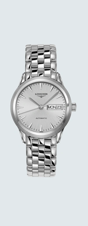 Longines,Flagship 35.60mm,35.60mm,Stainless Steel,Silver,Automatic,Date,Day,L4,L4.799.4.72.6