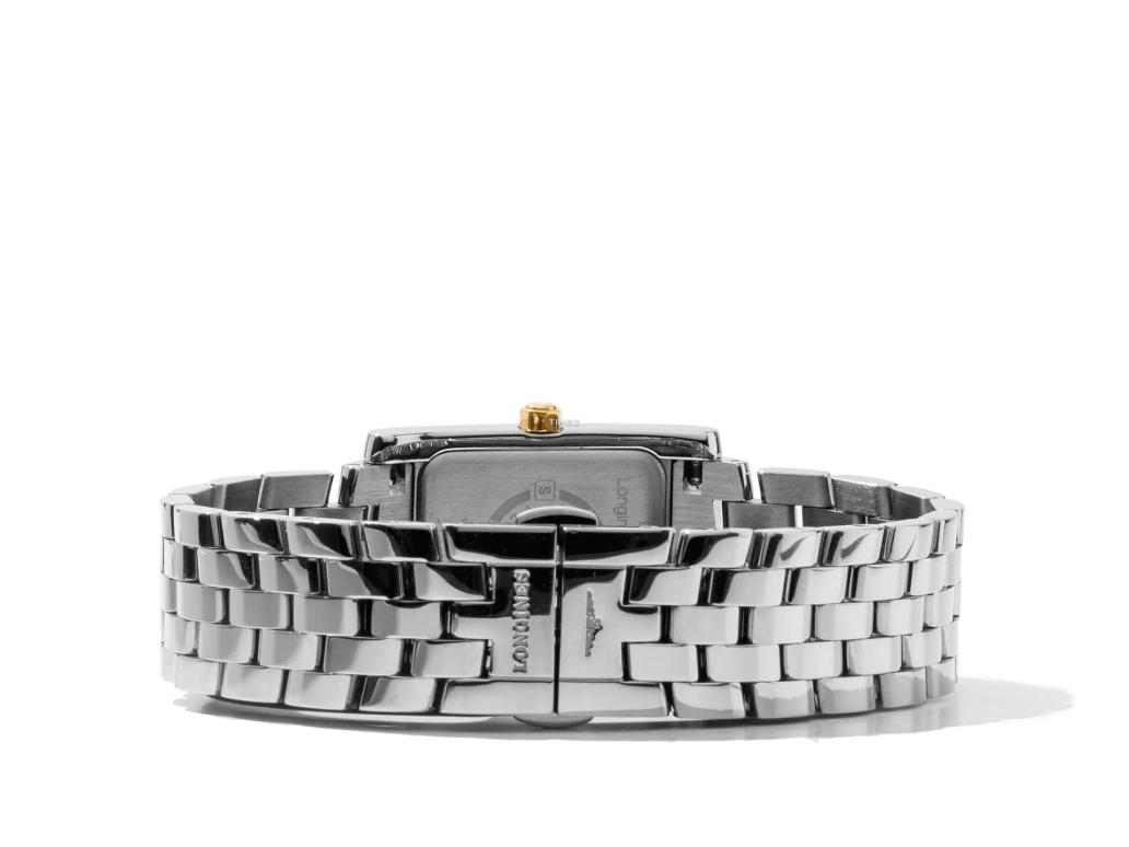 Longines,DolceVita 32x21mm,32x21mm,Yellow Gold,Stainless Steel,White,Quartz,In-house Caliber,Sapphire,Crystal Glass,L5,L5.502.5.29.6