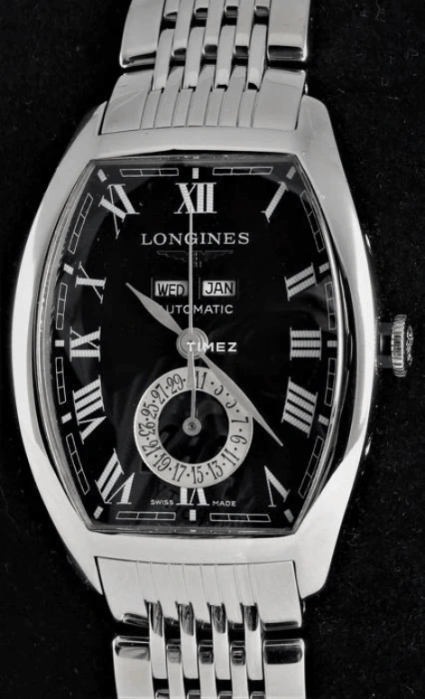 Longines,Evidenza 33.10mm,33.10mm,Stainless Steel,Black,Automatic,Moonphase,Month,Date,Day,42hours,In-house Caliber,L2,L2.671.4.58.6