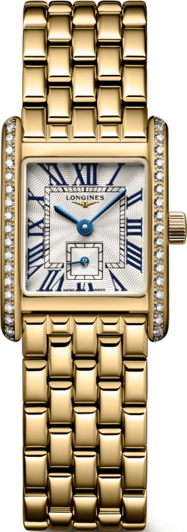 Longines,DolceVita 21.50x29mm,21.50x29mm,Yellow Gold,Silver,Quartz,26280hours,In-house Caliber,L5,L5.200.7.71.6