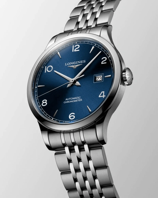 Longines,Record 40mm,40mm,Stainless Steel,Blue,Automatic,Date,64hours,L2,L2.821.4.96.6