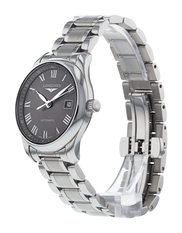 Longines,Master 29mm,29mm,Stainless Steel,Grey,Automatic,Day,40hours,L2,L2.257.4.71.6
