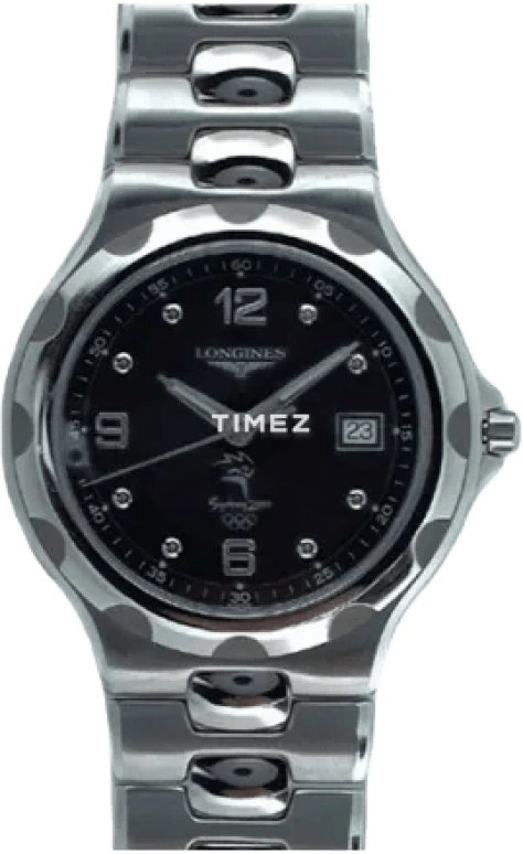 Longines,Conquest 37mm,37mm,Stainless Steel,Black,Quartz,Day,Sapphire,Crystal Glass,L1,L1.633.4.58.6