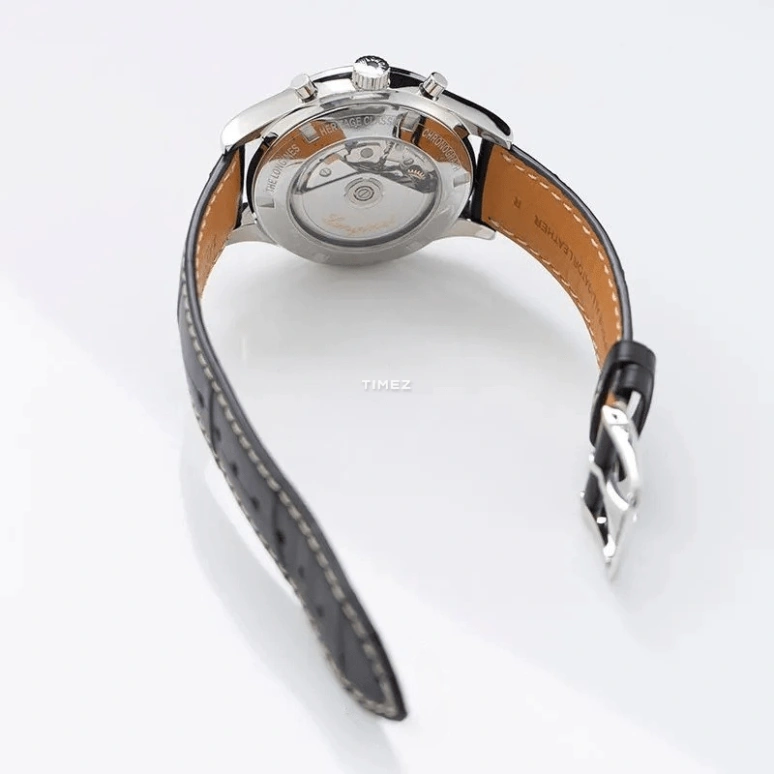 Longines,Heritage Classic 41mm,41mm,Stainless Steel,Black,Automatic,Chronograph,Day,L2,L2.815.4.53.0