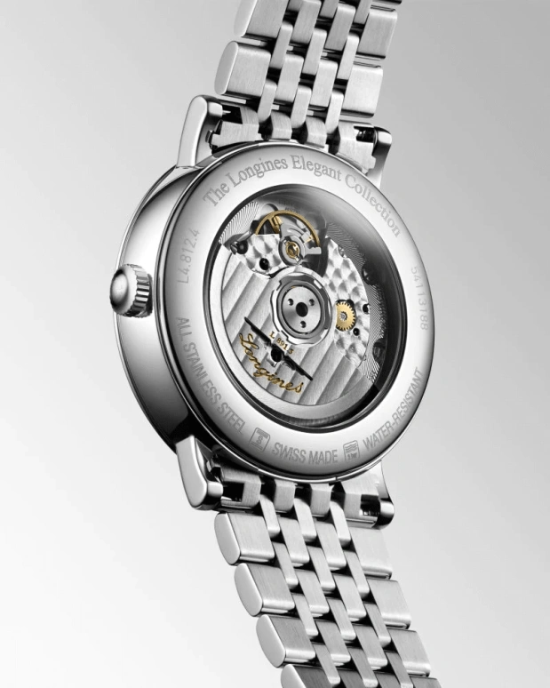 Longines,Elegant 39mm,39mm,Stainless Steel,Silver,Automatic,72hours,In-house Caliber,L4,L4.812.4.77.6