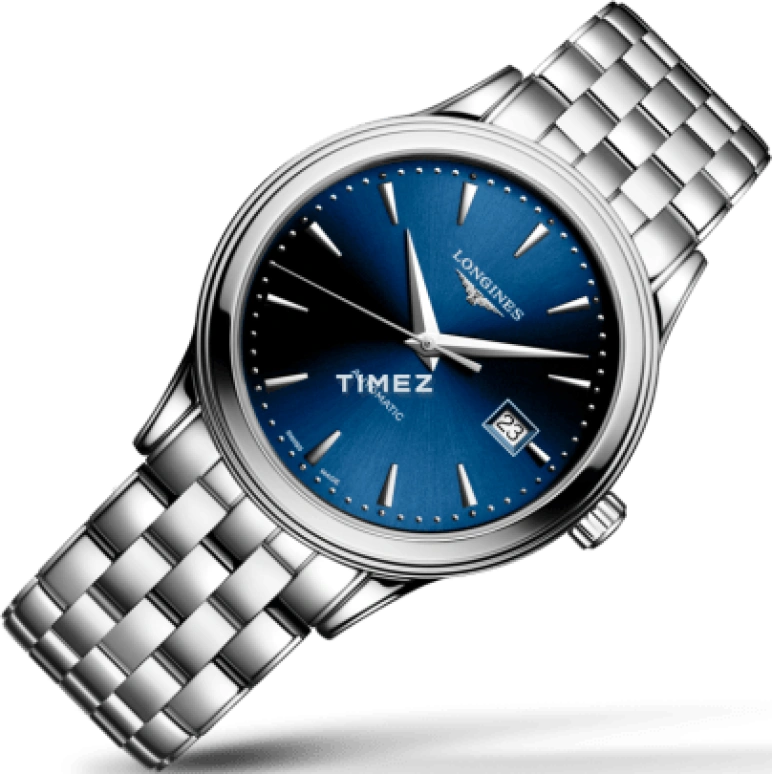 Longines,Flagship 40mm,40mm,Stainless Steel,Blue,Automatic,Day,72hours,L4,L4.984.4.98.6