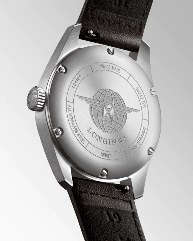 Longines,Spirit 37mm,37mm,Stainless Steel,Black,Automatic,Date,64hours,L3,L3.410.4.53.0