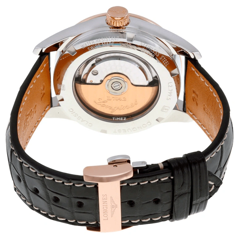Longines,Conquest Classic 42mm,42mm,Stainless Steel,Black,Automatic,Day,Dule Time,L2,L2.799.5.56.3