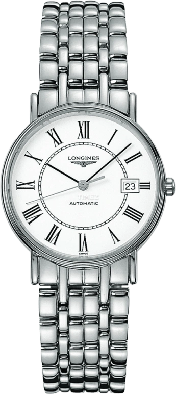 Longines,Presence 34.50mm,34.50mm,Stainless Steel,White,Automatic,Day,42hours,L4,L4.821.4.11.6