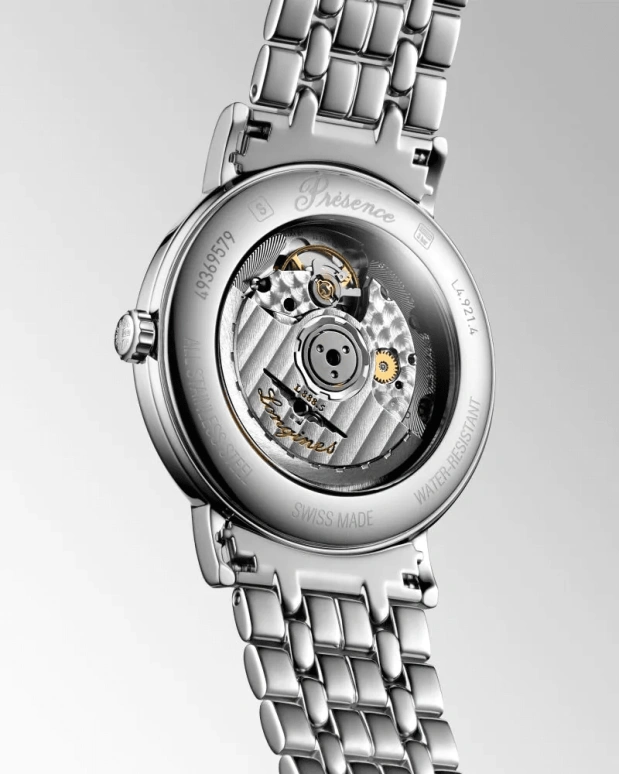 Longines,Presence 38.50mm,38.50mm,Stainless Steel,Blue,Automatic,Date,65hours,L4,L4.921.4.92.6