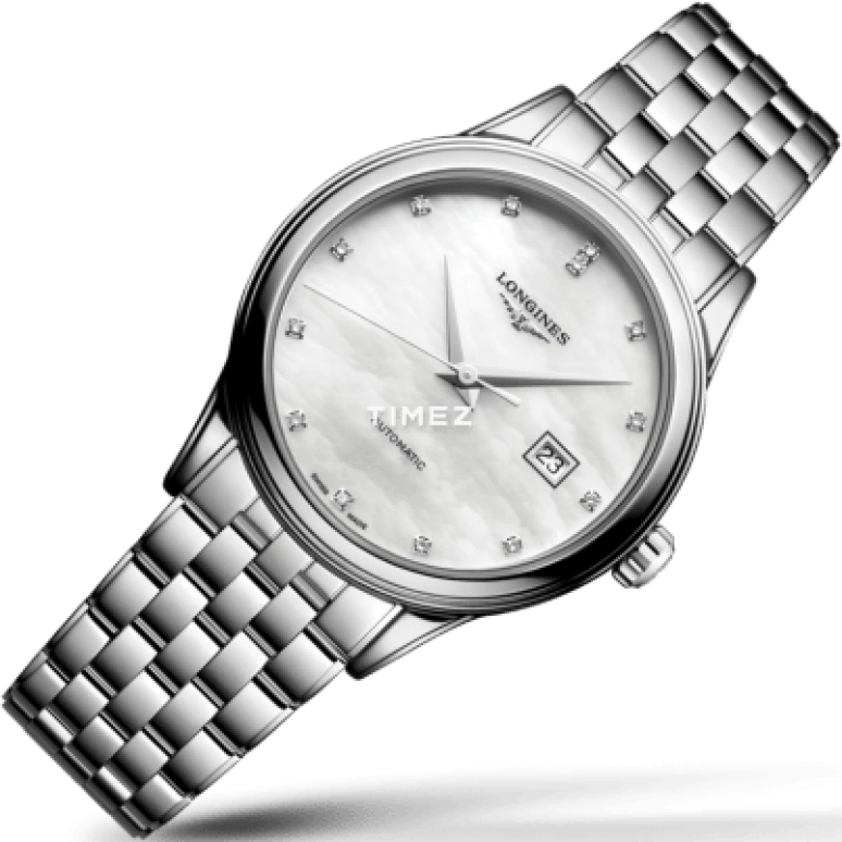 Longines,Flagship 30mm,30mm,Stainless Steel,Silver,Automatic,Day,45hours,L4,L4.374.4.88.6