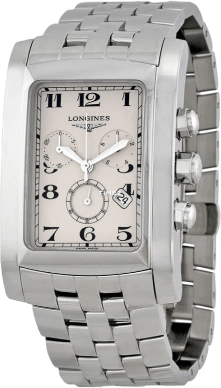 Longines,DolceVita 33.90mm,33.90mm,Stainless Steel,Beige,Quartz,Chronograph,Day,L5,L5.687.4.73.6