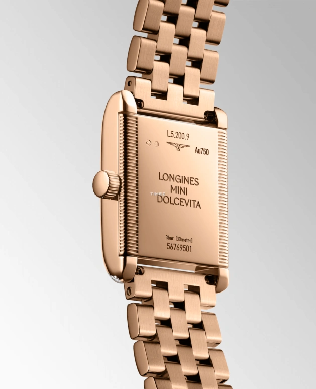Longines,DolceVita 21.50x29mm,21.50x29mm,Rose Gold,Silver,Quartz,26280hours,In-house Caliber,L5,L5.200.9.71.6