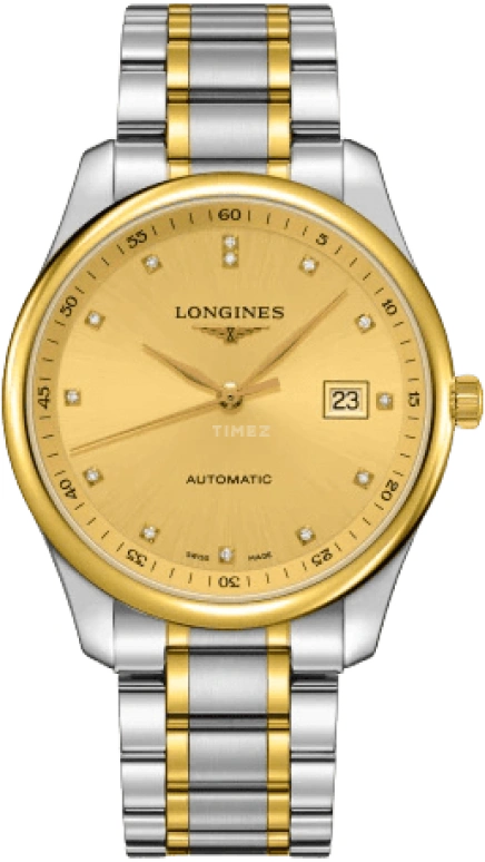 Longines,Master 42mm,42mm,Yellow Gold,Stainless Steel,Champagne,Automatic,Date,64hours,L2,L2.893.5.37.7