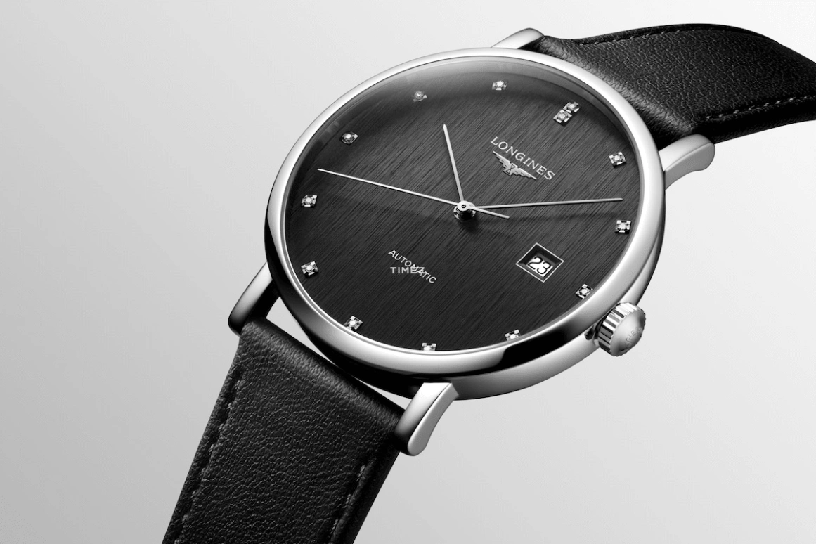 Longines,Elegant 41mm,41mm,Stainless Steel,Coal Gray,Grey,Automatic,Day,64hours,L4,L4.911.4.78.2