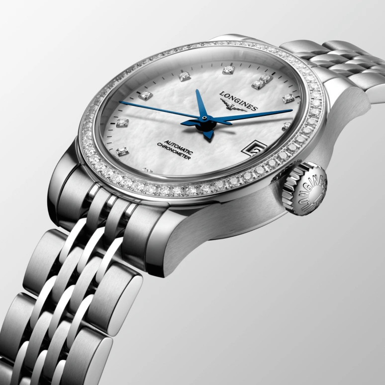 Longines,Record 26mm,26mm,Stainless Steel,White,Automatic,Date,40hours,L2,L2.320.0.87.6