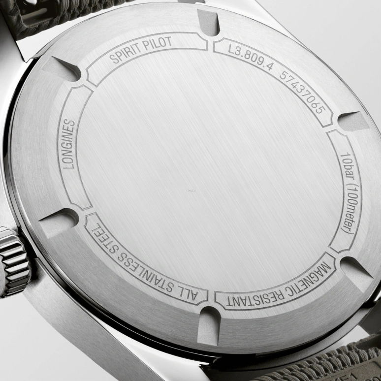 Longines,Spirit 39mm,39mm,Stainless Steel,Black,Automatic,Anti-magnetic,64hours,L3,L3.809.4.53.9