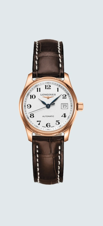 Longines,Master 29mm,29mm,Pink Gold,Beige,Automatic,Date,40hours,L2,L2.257.8.78.3