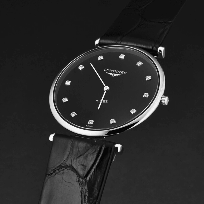 Longines,La Grande Classique 33mm,33mm,Stainless Steel,Black,Quartz,In-house Caliber,Sapphire,Crystal Glass,L4,L4.709.4.55.2