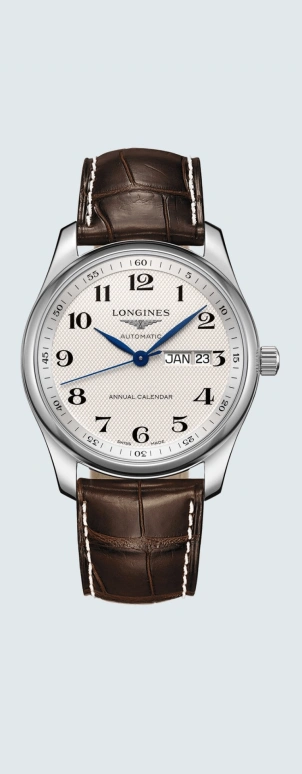Longines,Master 40mm,40mm,Stainless Steel,Silver,Automatic,Annual Calendar,Month,Date,L2,L2.910.4.78.3