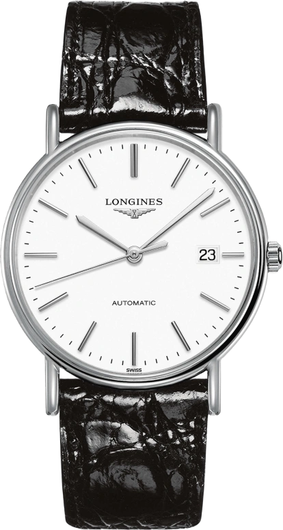 Longines,Presence 38.50mm,38.50mm,Stainless Steel,White,Automatic,Date,65hours,L4,L4.921.4.12.2