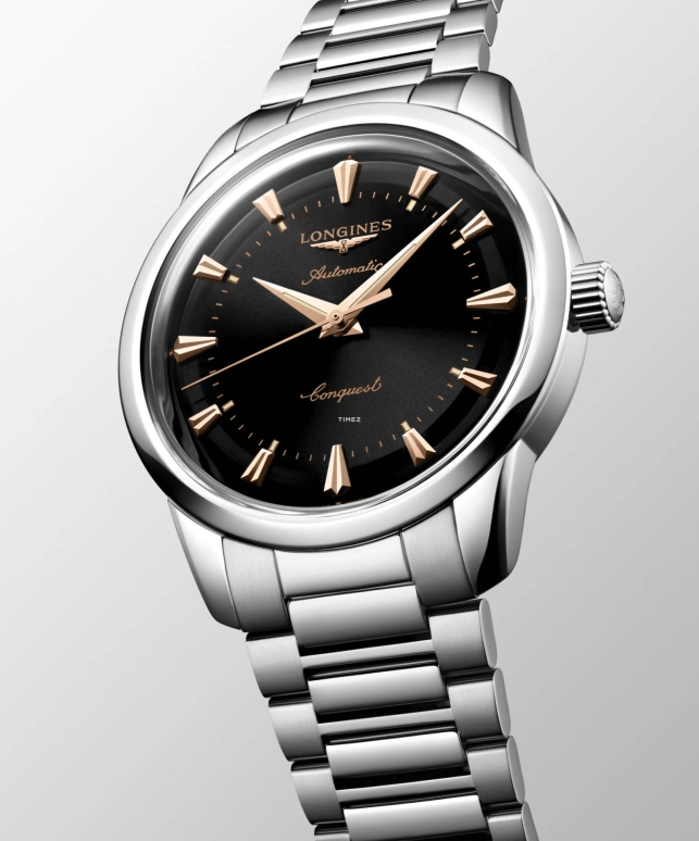 Longines,Conquest Heritage 40mm,40mm,Stainless Steel,Black,Automatic,Anti-magnetic,72hours,L1,L1.650.4.52.6