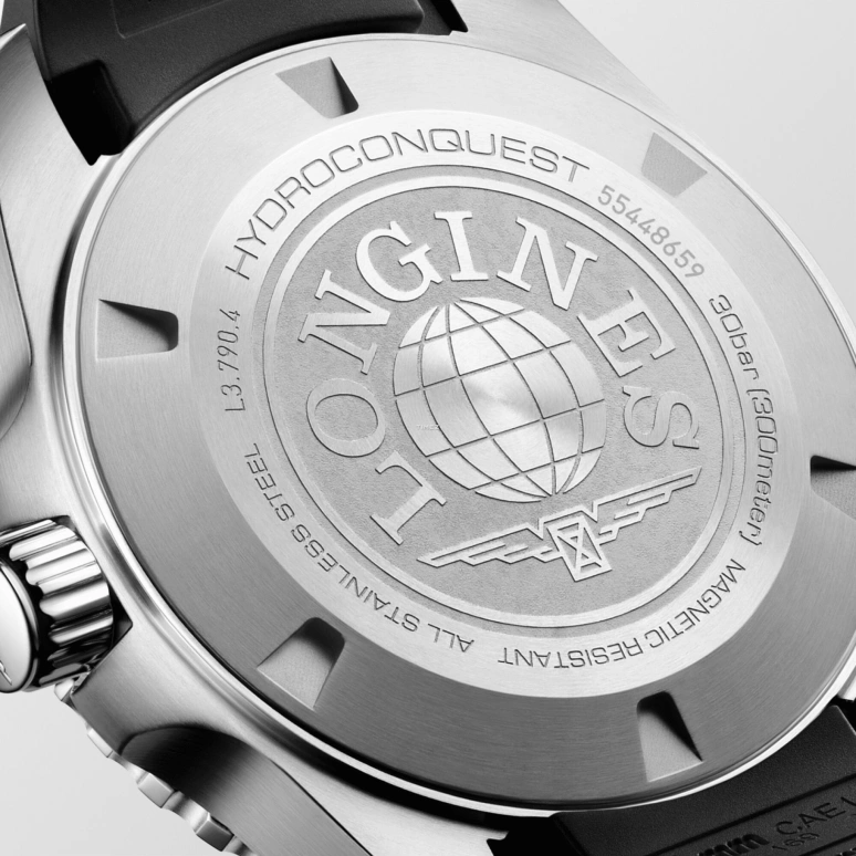 Longines,Sport 41mm,41mm,Stainless Steel,Black,Automatic,Day,Dule Time,L3,L3.790.4.56.9