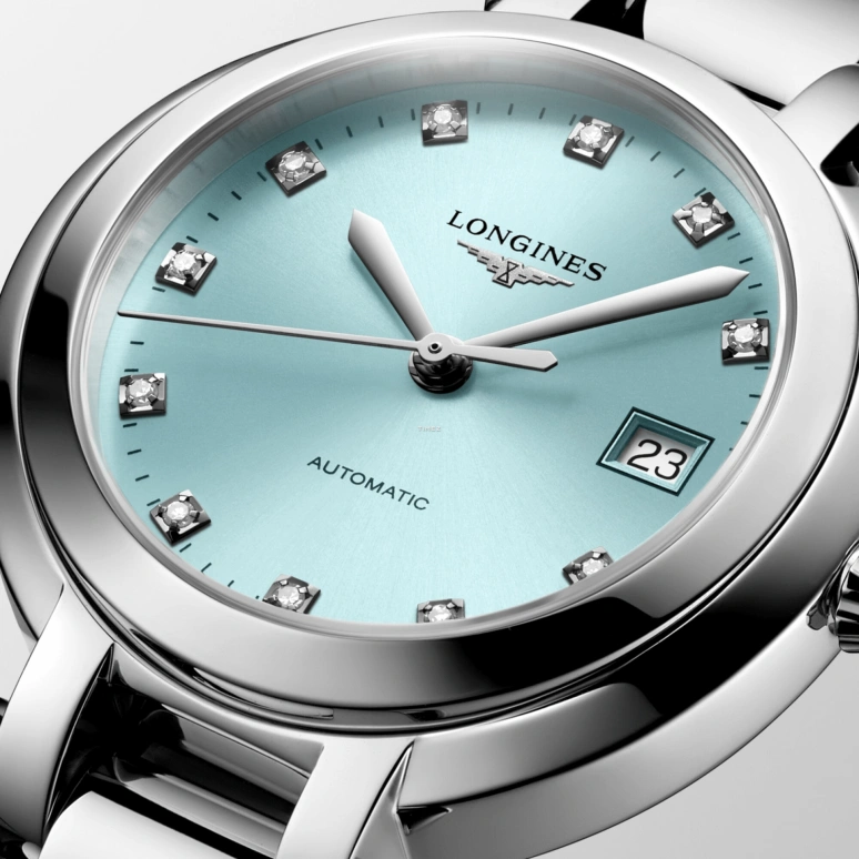 Longines,PrimaLuna 30mm,30mm,Stainless Steel,Ice Blue,Automatic,Day,45hours,L8,L8.113.4.90.6