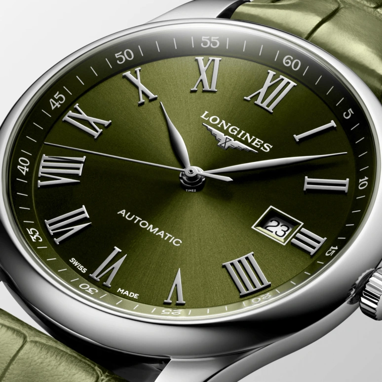 Longines,Master 42mm,42mm,Stainless Steel,Green,Automatic,Day,64hours,L2,L2.893.4.09.2