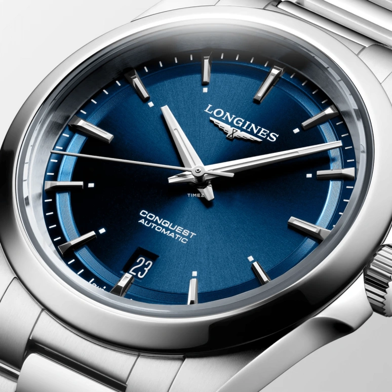 Longines,Conquest 38mm,38mm,Stainless Steel,Blue,Automatic,Day,72hours,L3,L3.720.4.92.6