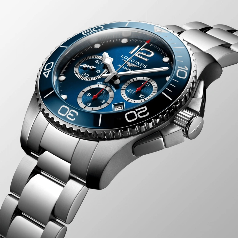 Longines,Sport 43mm,43mm,Stainless Steel,Blue,Automatic,66hours,In-house Caliber,L3,L3.883.4.96.6