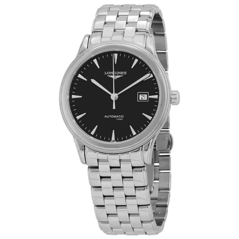 Longines,Heritage Classic 40mm,40mm,Stainless Steel,Black,Automatic,Day,72hours,L4,L4.984.4.52.6