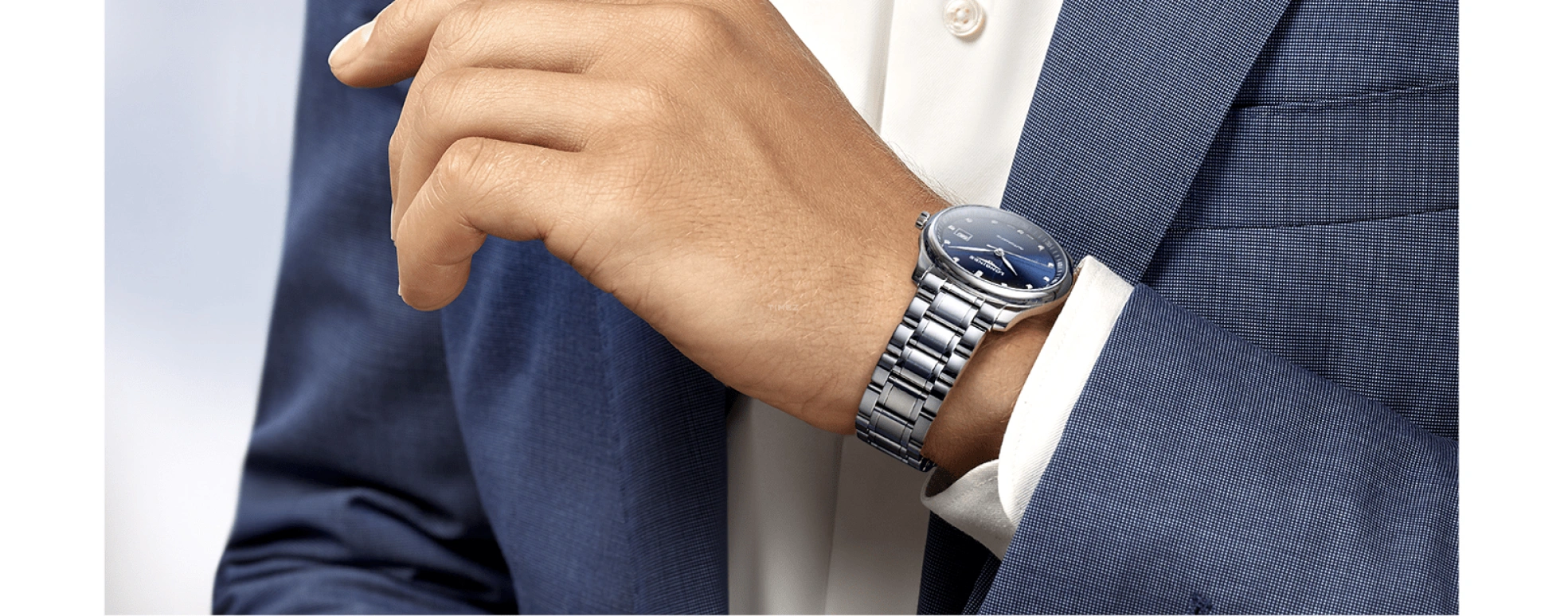 Longines,Master 40mm,40mm,Stainless Steel,Blue,Automatic,Date,65hours,L2,L2.793.4.97.6