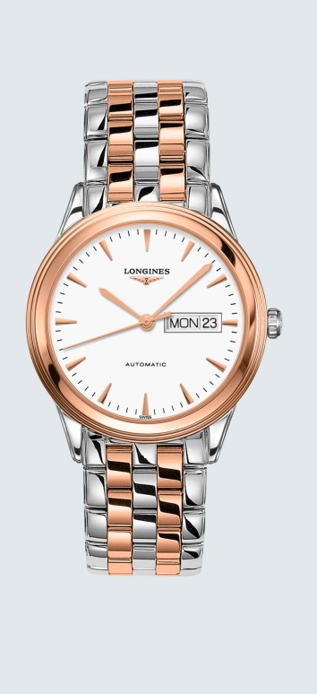 Longines,Flagship 38.50mm,38.50mm,Stainless Steel,White,Automatic,Date,Day,L4,L4.899.3.92.7