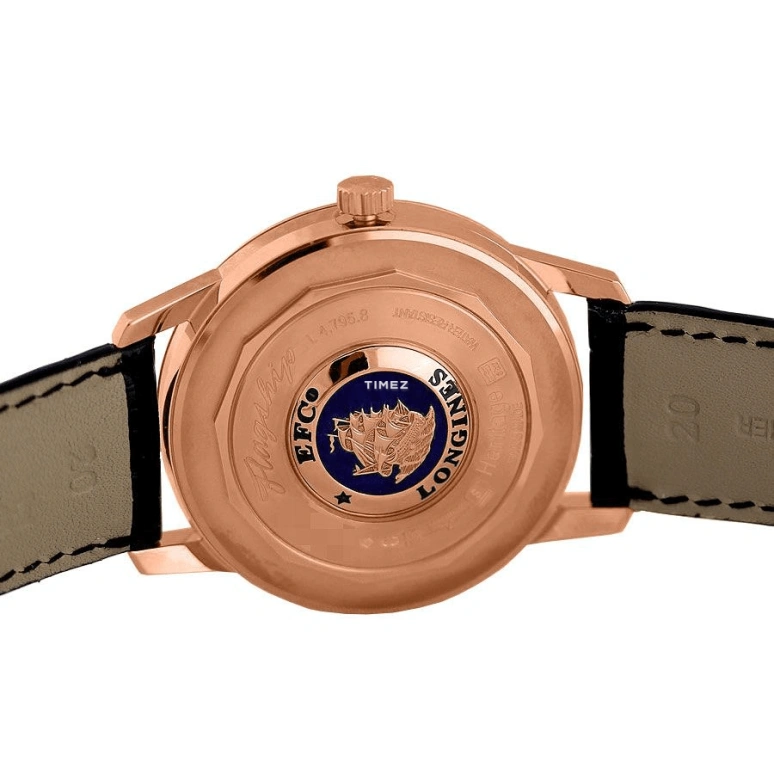 Longines,Heritage Classic 38.50mm,38.50mm,Pink Gold,Silver,Automatic,Day,42hours,L4,L4.795.8.78.2