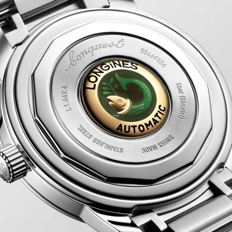 Longines,Conquest Heritage 38mm,38mm,Stainless Steel,Green,Automatic,Day,Anti-magnetic,L1,L1.649.4.02.6