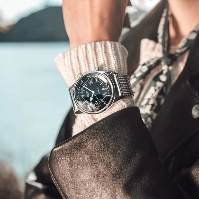 Longines,Heritage Classic 42mm,42mm,Stainless Steel,Black,Automatic,Date,65hours,L3,L3.774.4.50.6
